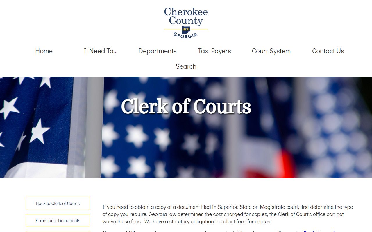 Cherokee County records information phone directory