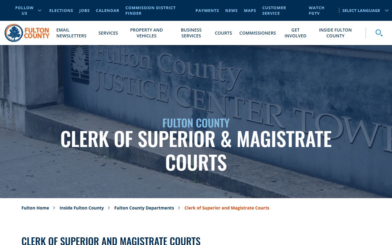 Fulton County phone directory department page